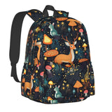 Fantasy Forest Mushrooms Grass Multipurpose School Bag Bookbag for Teenage Boys Girls Daily Backpack