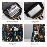 Fantasy Forest Mushrooms Grass Multipurpose School Bag Bookbag for Teenage Boys Girls Daily Backpack