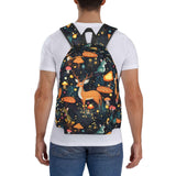 Fantasy Forest Mushrooms Grass Multipurpose School Bag Bookbag for Teenage Boys Girls Daily Backpack