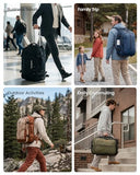 Fanwoli Rolling Vacuum Backpack Travel with One-Button Compression,Carry-On