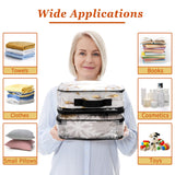 Fasmov 6 Pack Large Clear Travel Packing Cube, See - Through PVC Organizer, Vinyl Zippered Storage Bags Multipurpose Pouch with Handle for Suitcase Pants, Cashmere, Sweaters Shirts Dress Storage