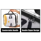Fasmov 6 Pack Large Clear Travel Packing Cube, See - Through PVC Organizer, Vinyl Zippered Storage Bags Multipurpose Pouch with Handle for Suitcase Pants, Cashmere, Sweaters Shirts Dress Storage