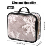 Fasmov 6 Pack Large Clear Travel Packing Cube, See - Through PVC Organizer, Vinyl Zippered Storage Bags Multipurpose Pouch with Handle for Suitcase Pants, Cashmere, Sweaters Shirts Dress Storage
