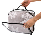 Fasmov 6 Pack Large Clear Travel Packing Cube, See - Through PVC Organizer, Vinyl Zippered Storage Bags Multipurpose Pouch with Handle for Suitcase Pants, Cashmere, Sweaters Shirts Dress Storage