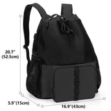 Fasrom Mesh Beach Bag Backpack with Zipper Bottom, Sport Gym Backpack for Swimming, Beach, Pool and Travel(Patent Design), Black