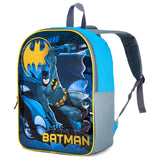 Fast Forward Batman Kids 15' Backpack | Padded Straps & Large Zip Compartment | Cool Batman Bookbag for Boys