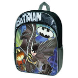 Fast Forward DC Comics Batman Backpack Gotham City 16" Bookbag with Adjustable Shoulder Straps