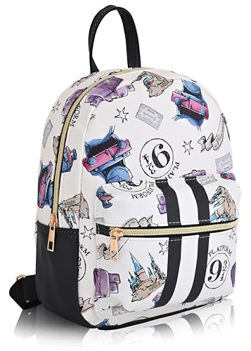 Fast Forward Harry Potter Backpack for Men, Women, Unisex | Cute PU Leather 10" Mini Backpack Purse