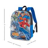 Fast Forward Justice League Toddler Boy Backpack for Kids - Toddler Back Pack with Padded Straps - Little Kids Bagpack - Comfy Preschool Backpack - 15"