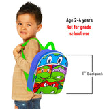 Fast Forward Teenage Mutant Ninja Turtles Mini Backpack for Boys, Girls Set - TMNT School Bag Bundle with 11" TMNT Backpack, Stickers, More | TMNT Backpack Preschool