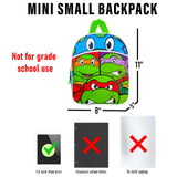 Fast Forward Teenage Mutant Ninja Turtles Mini Backpack for Boys, Girls Set - TMNT School Bag Bundle with 11" TMNT Backpack, Stickers, More | TMNT Backpack Preschool