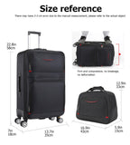 feilario 20in 2 Piece Softside Business Luggage Sets Waterproof Carry On Luggage Suitcase with Double Spinner Wheels