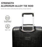 feilario Business Spinner Wheels Luggage PVC Leather Waterproof Carry - On Suitcase Aluminum Alloy Handle Soft Shell Luggage with TSA Lock (Black, 20in)