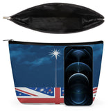 FekiLoot New Zealand Flag Makeup Bag for Purse Large Capacity Cosmetic Bags Aesthetic Accessories Storage Bag for Women Travel Toiletry Bags Portable Cosmetic Pouch