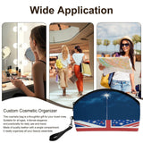 FekiLoot New Zealand Flag Makeup Bag for Women Travel Makeup Organizer Large Capacity Cosmetic Bag Water - resistant Toiletry Bags Portable Cosmetic Case Personalized Leather Makeup Bags