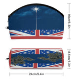 FekiLoot New Zealand Flag Makeup Bag for Women Travel Makeup Organizer Large Capacity Cosmetic Bag Water - resistant Toiletry Bags Portable Cosmetic Case Personalized Leather Makeup Bags