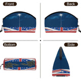 FekiLoot New Zealand Flag Makeup Bag for Women Travel Makeup Organizer Large Capacity Cosmetic Bag Water - resistant Toiletry Bags Portable Cosmetic Case Personalized Leather Makeup Bags