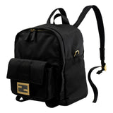 FENDI Baguette Logo Backpack, Black Nylon, Backpack for Women 8BZ048