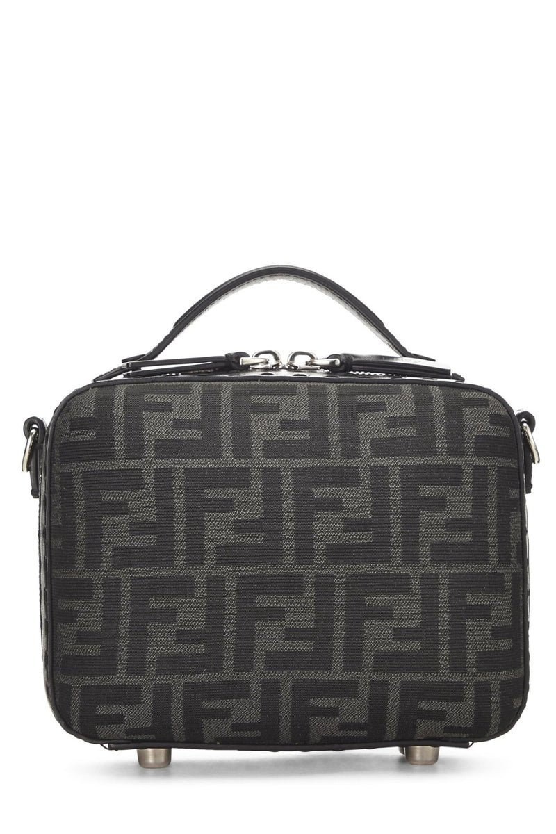 Fendi, Pre - Loved Black Zucca Canvas Suitcase Mini, Brown