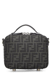 Fendi, Pre - Loved Black Zucca Canvas Suitcase Mini, Brown