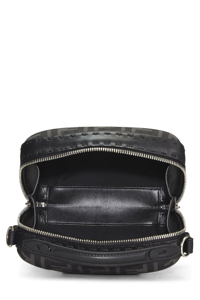 Fendi, Pre - Loved Black Zucca Canvas Suitcase Mini, Brown