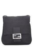 Fendi, Pre-loved Black Zucchino Canvas Tube Messenger Bag Small, Black