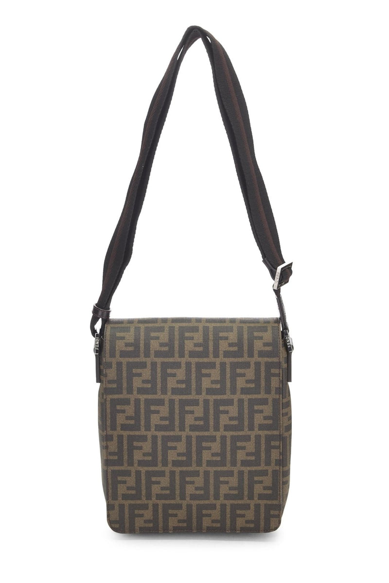 Fendi, Pre - loved Brown Zucca Coated Canvas Messenger Small, Brown
