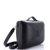 Fendi, Pre - Loved FF Zip Around Travel Bag Leather Large, Black