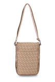 Fendi, Pre - loved Pink Zucchino Canvas Messenger Bag, Pink