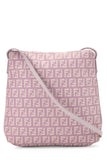 Fendi, Pre - loved Purple Zucchino Canvas Tube Messenger Bag Small, Purple