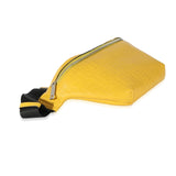 Fendi, Pre - Loved Yellow Calfskin FF 1974 Embossed Belt Bag, Yellow