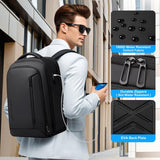 Fenree.geer Business Travel Backpack for Men, Expandable Water Resistant 17 Inch Laptop Backpack with USB Port, Black Computer Backpack for College/Work