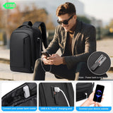 Fenree.geer Business Travel Backpack for Men, Expandable Water Resistant 17 Inch Laptop Backpack with USB Port, Black Computer Backpack for College/Work