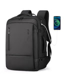 Fenree.geer Travel Backpack for Men, Flight Approved Carry On Luggage Backpack with USB Port, Water Resistant Expandable Computer Daypack, 17.3 Inch Black Business Laptop Backpack for College/Work