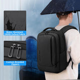 FENRUIEN Expandable Laptop Backpack for Men, 15.6 Inch USB Charging Work Backpack for Business/Commute/Travel