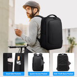 FENRUIEN Expandable Laptop Backpack for Men, 15.6 Inch USB Charging Work Backpack for Business/Commute/Travel