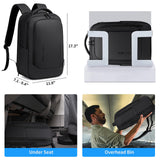 FENRUIEN Expandable Laptop Backpack for Men, 15.6 Inch USB Charging Work Backpack for Business/Commute/Travel