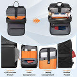 FENRUIEN Work Backpack for Men, Water Resistant Expandable Backpack with USB C Charging Port, Black 15.6 Laptop Backpack
