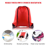 FEPITO 22 Pack Drawstring Bags String Backpack Bulk School Backpacks for Gym Traveling (Red)