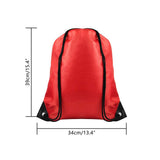 FEPITO 22 Pack Drawstring Bags String Backpack Bulk School Backpacks for Gym Traveling (Red)
