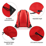 FEPITO 22 Pack Drawstring Bags String Backpack Bulk School Backpacks for Gym Traveling (Red)