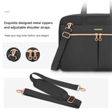 Ferkurn Laptop Bag Case 15.6 16 Inch Laptop Sleeve for Women Men Compatible with Dell Inspiron XPS/HP Envy Pavilion/Lenovo ThinkPad/Vivobook/Acer, Strap Carrying Briefcase Computer Bag Case, Black
