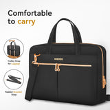 Ferkurn Laptop Bag Case 15.6 16 Inch Laptop Sleeve for Women Men Compatible with Dell Inspiron XPS/HP Envy Pavilion/Lenovo ThinkPad/Vivobook/Acer, Strap Carrying Briefcase Computer Bag Case, Black