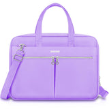 Ferkurn Laptop Bag Case Women Men Computer Bag Compatible with MacBook/HP/LG/Dell, Shoulder Strap Slim Carrying Messenger Briefcase, Purple, 15.6 - 16 Inch