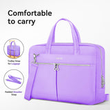 Ferkurn Laptop Bag Case Women Men Computer Bag Compatible with MacBook/HP/LG/Dell, Shoulder Strap Slim Carrying Messenger Briefcase, Purple, 15.6 - 16 Inch