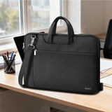 Ferkurn Laptop Case Bag Women Men Computer Sleeve with Shoulder Compatible with HP/Inspiron/Thinkpad/Vivobook/MSI/Surface, 15.6 inch, Black