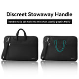 Ferkurn Laptop Case Bag Women Men Computer Sleeve with Shoulder Compatible with HP/Inspiron/Thinkpad/Vivobook/MSI/Surface, 15.6 inch, Black