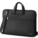 Ferkurn Laptop Case Bag Women Men Computer Sleeve with Shoulder Compatible with HP/Inspiron/Thinkpad/Vivobook/MSI/Surface, 15.6 inch, Black