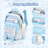 Festa Park Cute Backpack for Women Men, Ita Bag Kawaii Backpack Cutecore Grunge Y2K Daypack Shoulder Bag Bookbag Backpacks (Sky Blue)
