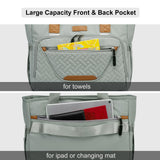 FHELAD Diaper Bag Tote, Large Tote Diaper Bag with 16" Laptop Compartment, Baby Bag with Insulated Pocket for Mam and Dad, Ideal for Travel, Work (Morandi Grey)